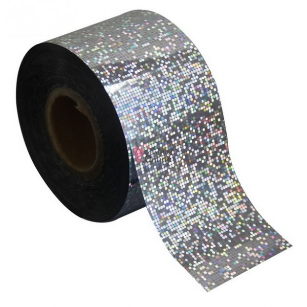 Folii de transfer, folie de unghii  Argintie cu Holograma F054